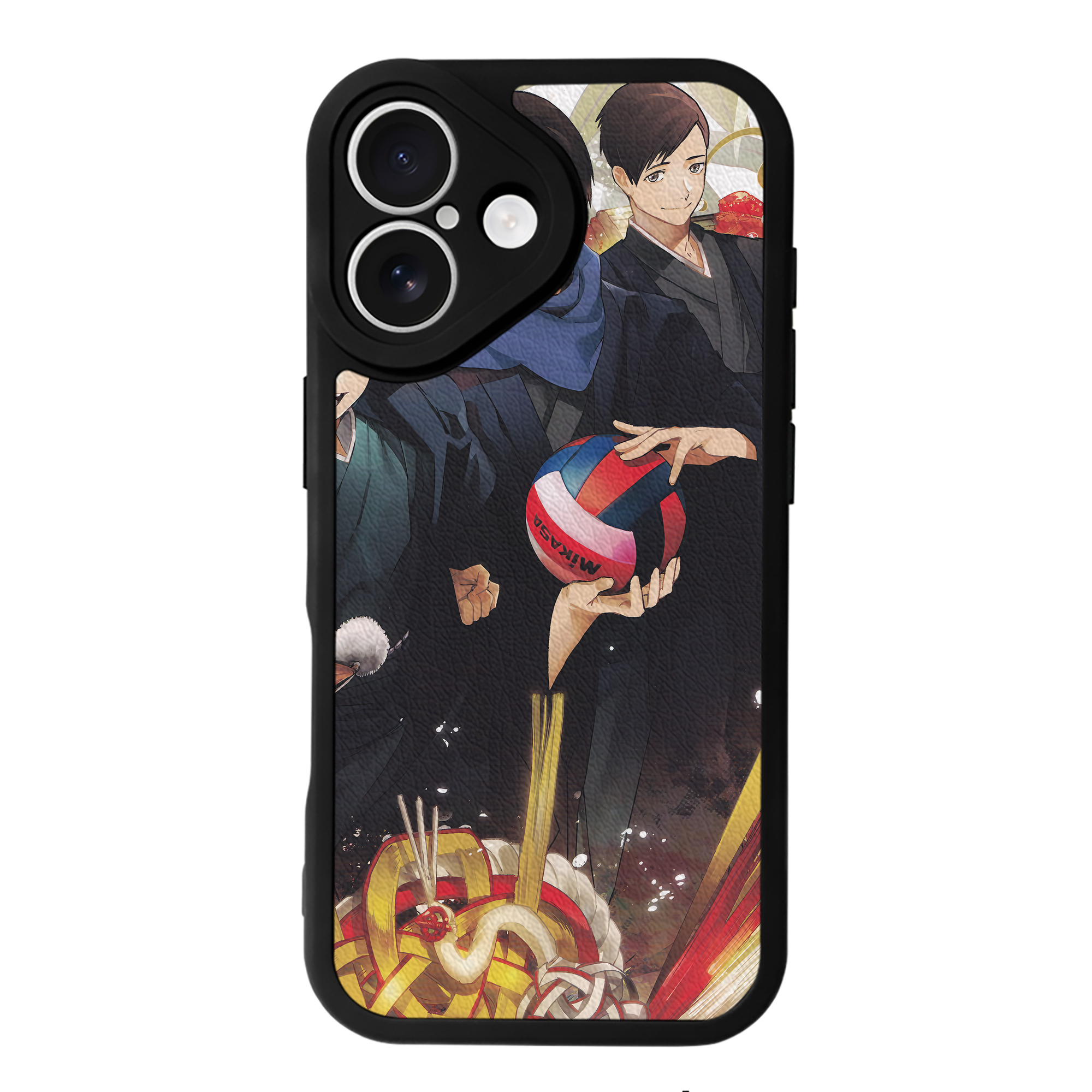 （画像用） ハイキュー!! Haikyu!! 【iPhone 16シリーズ対応】シリコンスマホケース（レザー調） 材質：シリコン